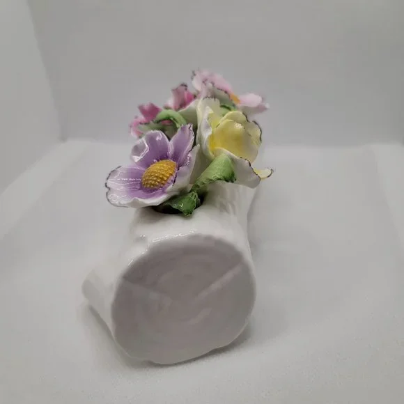 Staffordshire Royale Fine Bone China - Floral Log / Made in England / Abbydean - Picture 2 of 6